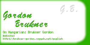 gordon brukner business card